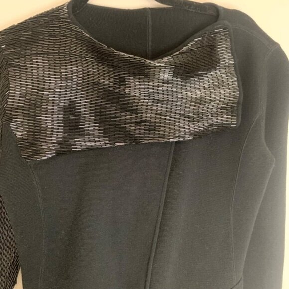 Emporio Armani Beaded Wool Blend Blazer Jacket Black 44 - Picture 16 of 16